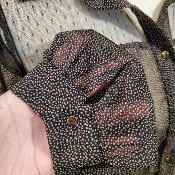 MODCLOTH sheer vintage tulle dotted blouse - Picture 6 of 14